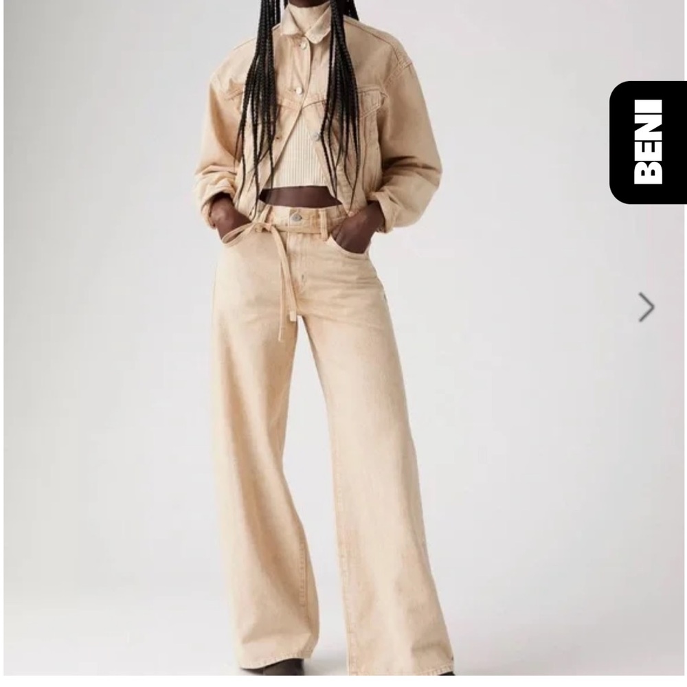 Levi's Tan XL Straight Baggy Jeans
